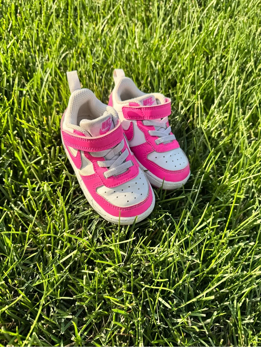 Nike Court Borough Low Recraft Toddler Sneakers Pink White Size 6C
